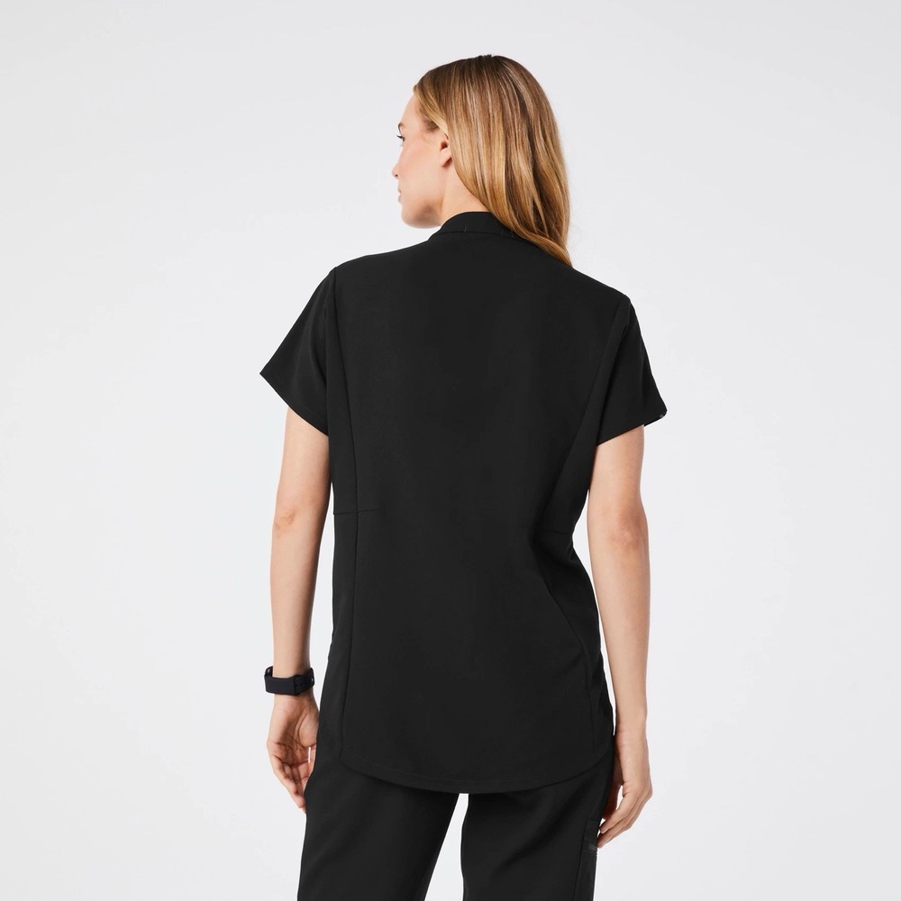 Figs Black Medical Scrub Top - Picture 2 of 6